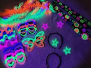 Kit 42 Peças Festa Balada Tiara Gravata Óculos E Marabu