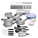 Kit 47 peças para Cozinha com Panelas, Talheres, Facas e Utensílios Domésticos Tramontina