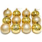 Kit 48 Bolas Douradas Enfeite Natalino Árvore Natal 50mm