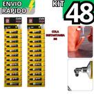 Kit 48 Cola Super Cola Instantânea 3G Multiuso Cola Cerâmica Silicone Madeira Vidro Artefatos