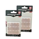 Kit 48 Protetores Pé Cadeira Feltro Quadrado Auto Adesivo Cor Preto Bege e Cinza