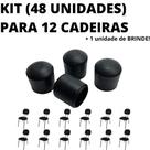 Kit 48 Unidades Sapata Ponteira Protetor 12 Cadeiras 2,2 cm 7/8 Pol