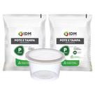 Kit 48un Pote Redondo 1000ml(1 Litro) Freezer Microondas Gourmax