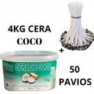 Kit 4kg Cera de Coco pra Velas 100% Natural Solven - Velas Aromáticas promocional Kit com 4 kilos.