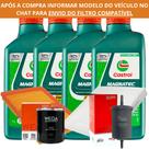 Kit 4L Oleo Castrol Magnatec 5W-40 Sintetico Homologacao VW 508.00 509.00 mais 4 Filtros Wega