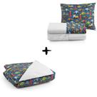 Kit 4pçs Edredom e Lençol para Mini Cama Variedades Moderno