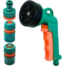 Kit 4pçs Esguicho Pistola P/ Mangueira 6 Jatos Engate Rapido