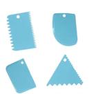 KIT 4pçs Raspadores de Bolo Plástico Confeitaria Decoração
