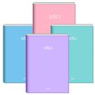 Kit 4un Caderno Brochura Capa Dura Grande 80fls Tons Pasteis 4 Cores Rosa Azul Verde Lilás Jandaia Escolar Fundamental