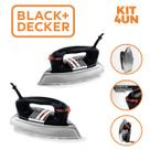 Kit 4un Ferro de Passar a Seco Black+Decker VFA1110TM6 Preto 220V 1100W