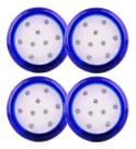 Kit 4un Luz Led Piscina Luz Rgb 12v 9w 80mm 990 Lumens