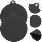Kit 4un Protetor De Fogão Indução Silicone Redondo Preto