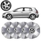 Kit 4x Calota Roda Mangels Elite Prata Aro 15 Aro 17 Logo VW
