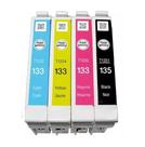 Kit 4x Cartucho de Tinta Compatíveis T1351 T1332 T1333 T1334 CYMBK p/ Stylus TX133 TX135 TX123 TX125