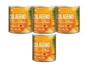 Kit 4x Colágeno Ácido Hialurônico suplemento em pó sabor tangerina 250g Flora Nativa