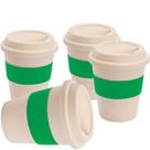 Kit 4x Copo Fibra de Bambu 380ml Fibre TopGet Verde