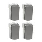 Kit 4x Interruptor Paralelo Cor Alumínio Miluz Schneider Kit 4x Interruptor Paralelo Cor Alumínio Miluz Schneider