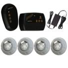 Kit 4x LED RGB 9W ABS Piscina + Comando Wifi Alexa Luxpool