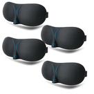 Kit 4x Máscara Tapa Olhos Para Dormir 3D Unissex Blackout Confortável Viajar Relaxar Repouso Chochilo Sono Soneca Descanso Viagens Turno Noturno Venda