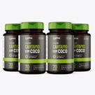 Kit 4x - Óleo de Cártamo + Coco (1 g) - 70 cápsulas