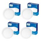 Kit 4x Painel Plafon Spot Embutir Luminaria 6w Philips 3000k