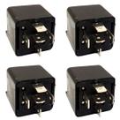 Kit 4x Peças Rele Auxiliar De Partida 5 Pinos Terminais Com Suporte Universal Fixação 40a 12v Farol Tra116213 Automotivo