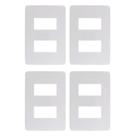 Kit 4x Placa 4X2 2 Módulo Branco Orion Schneider S730121004