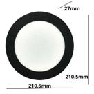 Kit 4x Plafon Redondo Preto Para Teto Painel de Led Luz Bran