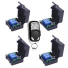Kit 4x Rele Rf 433 1ch 12v + 1x Controle Remoto ABCD