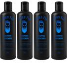 Kit 4x Shampoo Anticaspa Puro Fio 250ml - 3 em 1 para Cabelo, Barba e Bigode - Pronta Entrega