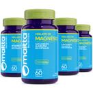 Kit 4x Suplemento Alimentar Magnesio Malato Puro 100% Original 240 Capsulas Natural Dimalato Premium