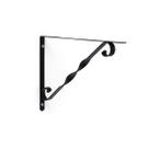 kit 4x Suporte Decorado Mão Francesa para Prateleira 30 cm Preto