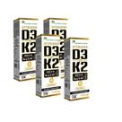 Kit 4x Vitamina D3 2000ui + Vitamina K2 4x20ml Laranja Flora