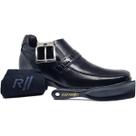 Kit 4x1 Sapato Social Rafarillo Masculino Couro Legítimo Preto Marrom Você 7cm +Alto + Cinto + Meia + Calçadeira Kit 4x1 Sapato Social Rafarillo Masculino Couro Legítimo Preto Marrom Você 7cm +Alto + Cinto + Meia + Calçadeira