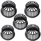 Kit 5 Abacaxi Hemisférico Ralo Anti Folhas 150mm Plástico Calha