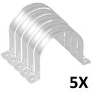 Kit 5 Abraçadeiras de Metal Canos e Tubulações Tipo U 4''