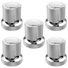 Kit 5 Acabamento de Registro C40 Metal Cromado Base Padrão Deca 16 Estrias Pressão Gaveta Geral
