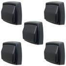 Kit 5 Acabamento Valvula Descarga Deca Hydra Max Abs Preto