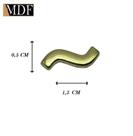 Kit 5 Acentos para Artesanato Apliques Zamac Dourado
