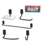 Kit 5 Acessórios Lorenzetti LorenWay B30 Preto Porta Toalha E Saboneteira 2000 B30