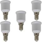 Kit 5 adaptador de receptaculo bocal soquete de e14 para e27