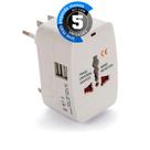 Kit 5 Adaptador Universal de Tomadas com USB