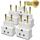 Kit 5 Adaptadores Bob Esponja Tomada Pino Fino 10a/20a 3p