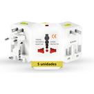 Kit 5 Adaptadores Tomada Universal - Viagens Internacionais