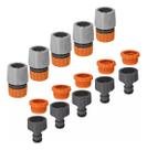 Kit 5 Adaptadores Torneira e 5 Engates Rápidos para Mangueira Tramontina