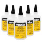 Kit 5 Adesivos Cola 100g Madeira/metais/papel/borrachas Vonder