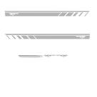 Kit 5 Adesivos Lateral e Traseiro SpaceFox - Prata Kit 5 Adesivos Lateral e Traseiro SpaceFox - Prata