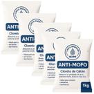 Kit 5 Antimofo 1kg Cloreto de Cálcio Absorve Umidade