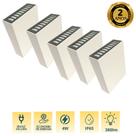 Kit 5 Arandela Duo Led 4w Ip65 3000k Branco /Preto 2 Fachos Duplo