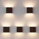 Kit 5 Arandela Led Aura 4w 3000k Branco Quente 110v/220v Ip65 a prova d'água Cafe ALUT001900-5 Alut